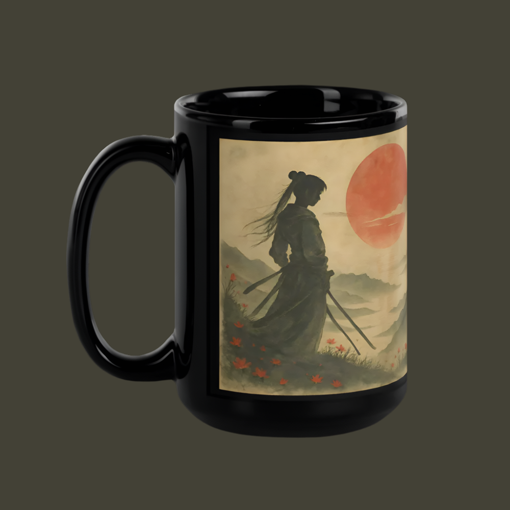 Strength - Kaetanna Collection - Black Glossy Mug